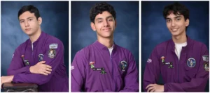 Samuel González Cortés, Mauricio Rodríguez Pérez y David López Robinson, egresados de la promoción AbiKosmos 2025-2026 del Colegio Alemán de Barranquilla, beneficiarios de becas de la Universidad del Norte.